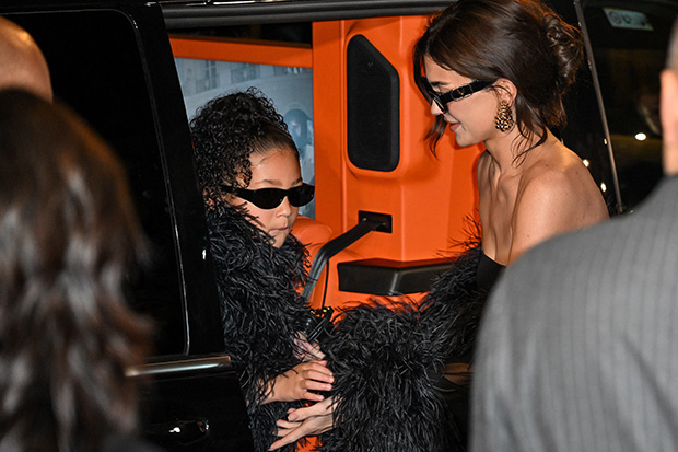 Kylie Jenner and Stormi Twin in Black Dresses for Paris Fashion Week