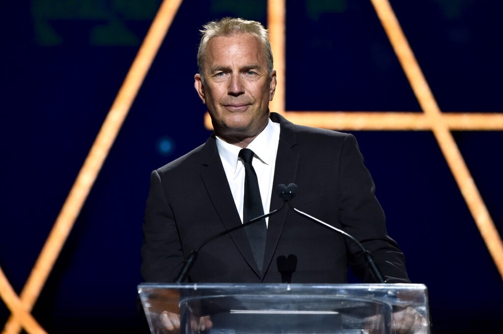 Kevin Costner on stage in 2022.