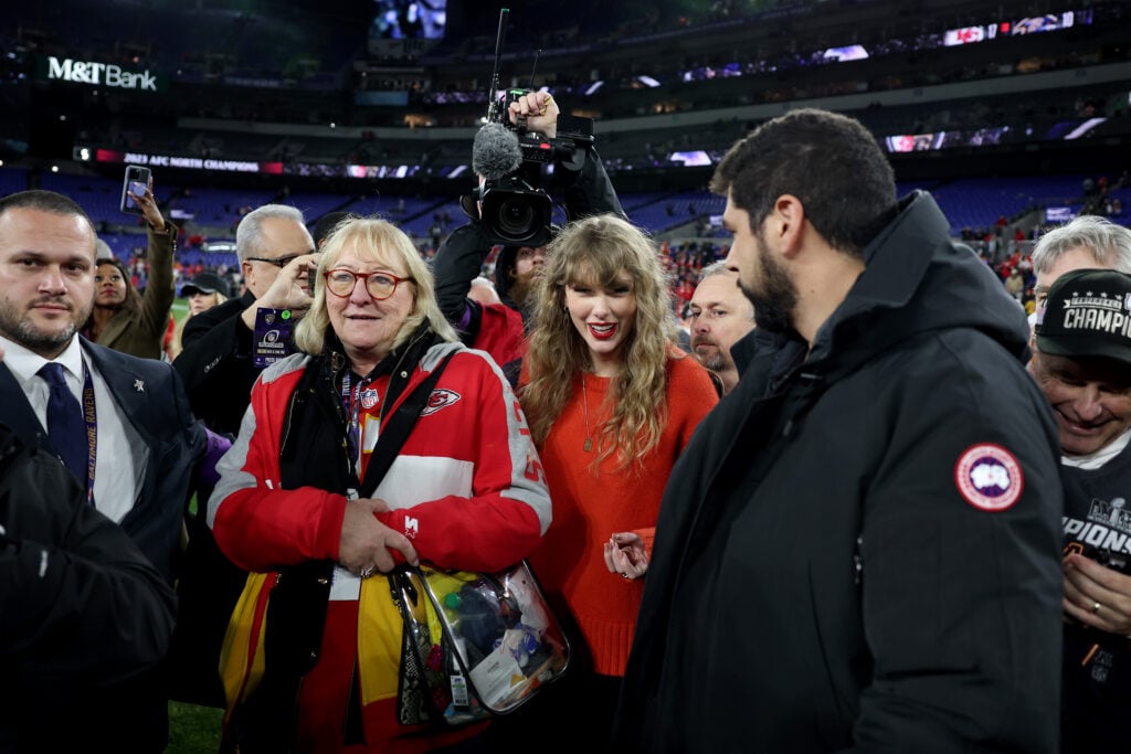 Taylor Swift and Donna Kelce in late January 2024.