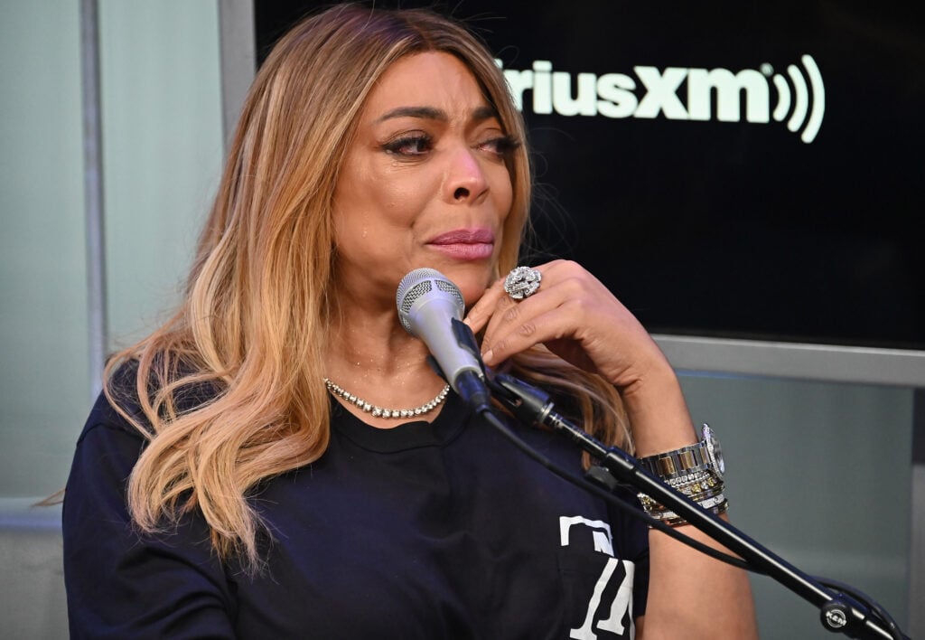 Wendy Williams grows tearful during a SiriusXM Radio interview in 2019.