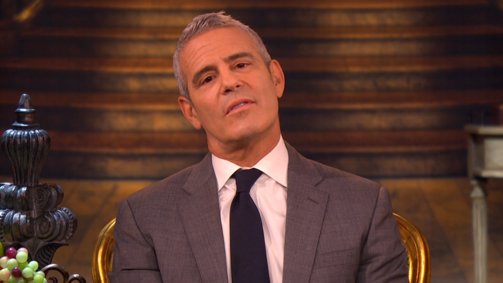 Andy Cohen visibly suffers during a RHONJ Reunion.