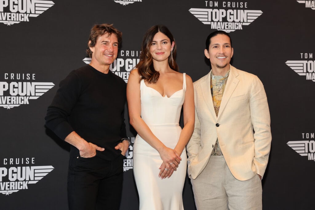 Tom Cruise, Monica Barbaro and Danny RamÃ­rez attend the Mexico Press Day of 