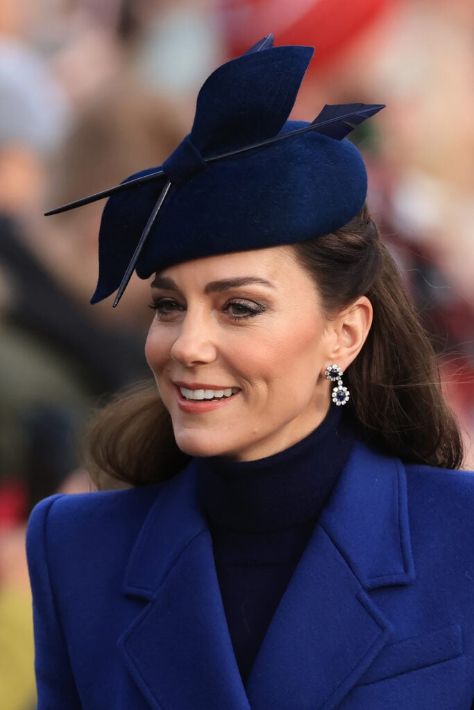 Catherine, Princess of Wales attends the Christmas Morning Service at Sandringham Church on December 25, 2023 in Sandringham, Norfolk.