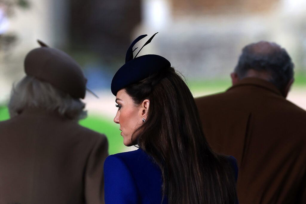 Catherine, Princess of Wales attends the Christmas Morning Service at Sandringham Church on December 25, 2023 in Sandringham, Norfolk. 