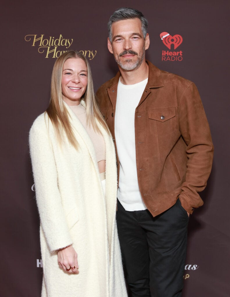 LeAnn Rimes and Eddie Cibrian attend the Warner Bros. & HBOMax Holiday Movies Event at Warner Bros. Studios on November 16, 2022 in Burbank, California.