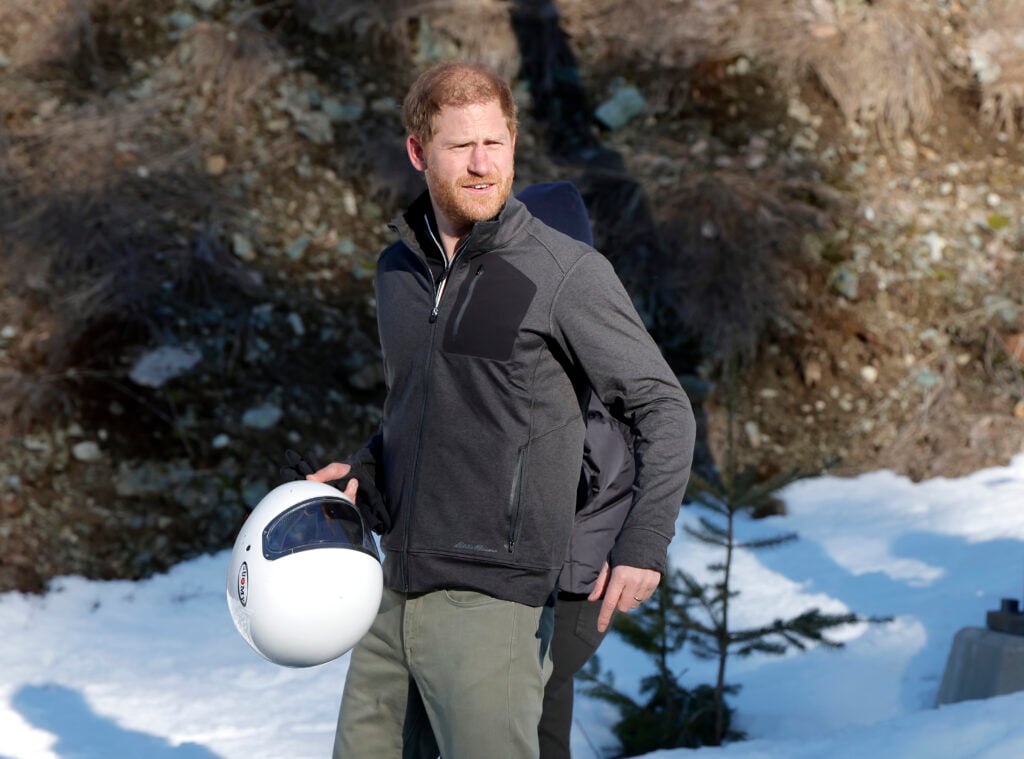 Prince Harry, Duke of Sussex attends Invictus Games Vancouver Whistlers 2025's One Year To Go Winter Training Camp on February 15, 2024 in Whistler, British Columbia.