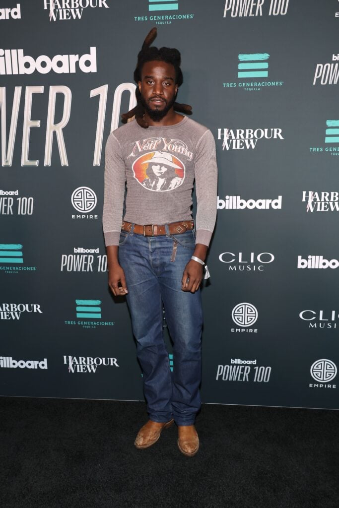 Shaboozey attends the 2024 Billboard Power 100 Event at NeueHouse Hollywood on January 31, 2024 in Hollywood, California.