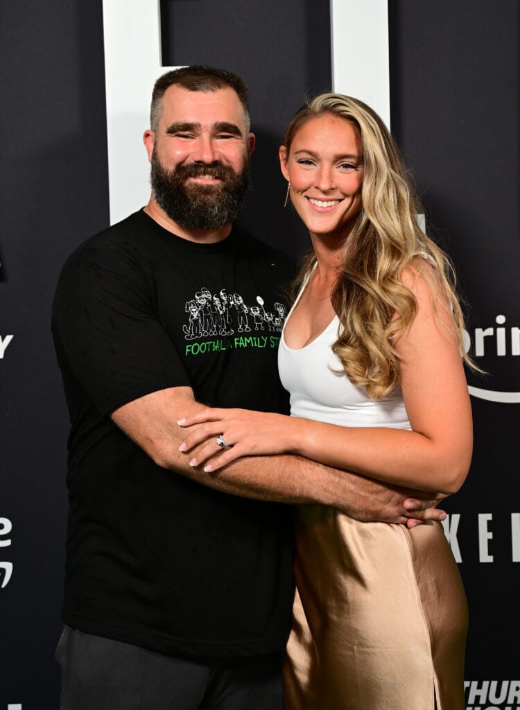 Jason Kelce and wife Kylie Kelce in September of 2023.