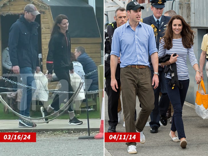 kate middleton side by side