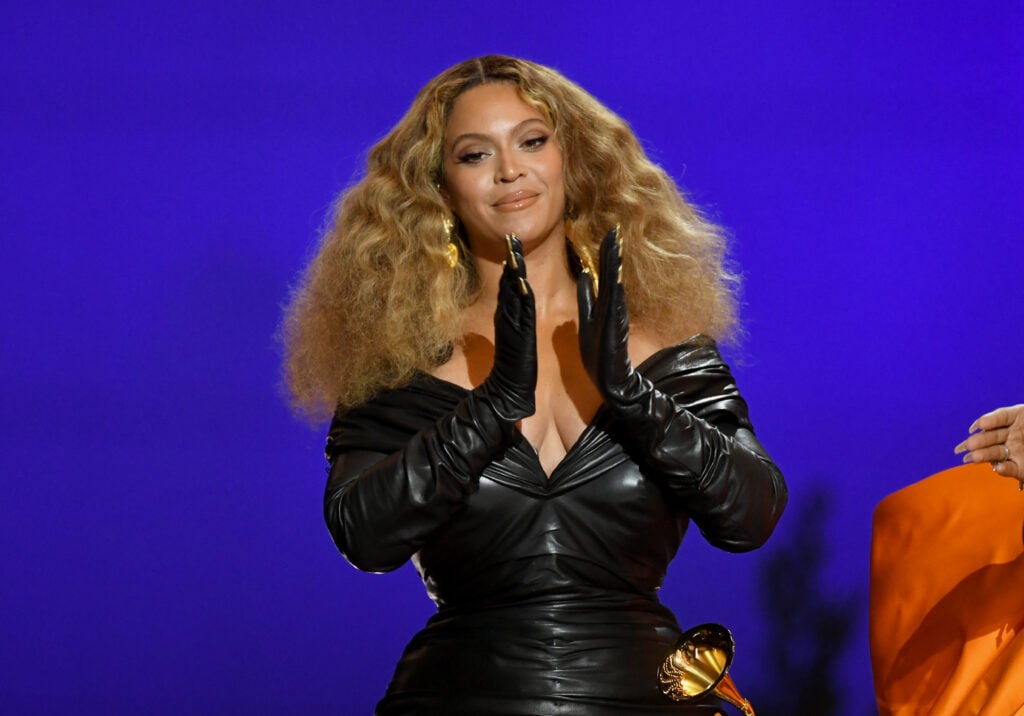 BeyoncÃ© accepts the Best Rap Song award for 'Savage' onstage during the 63rd Annual GRAMMY Awards at Los Angeles Convention Center on March 14, 2021 in Los Angeles, California.