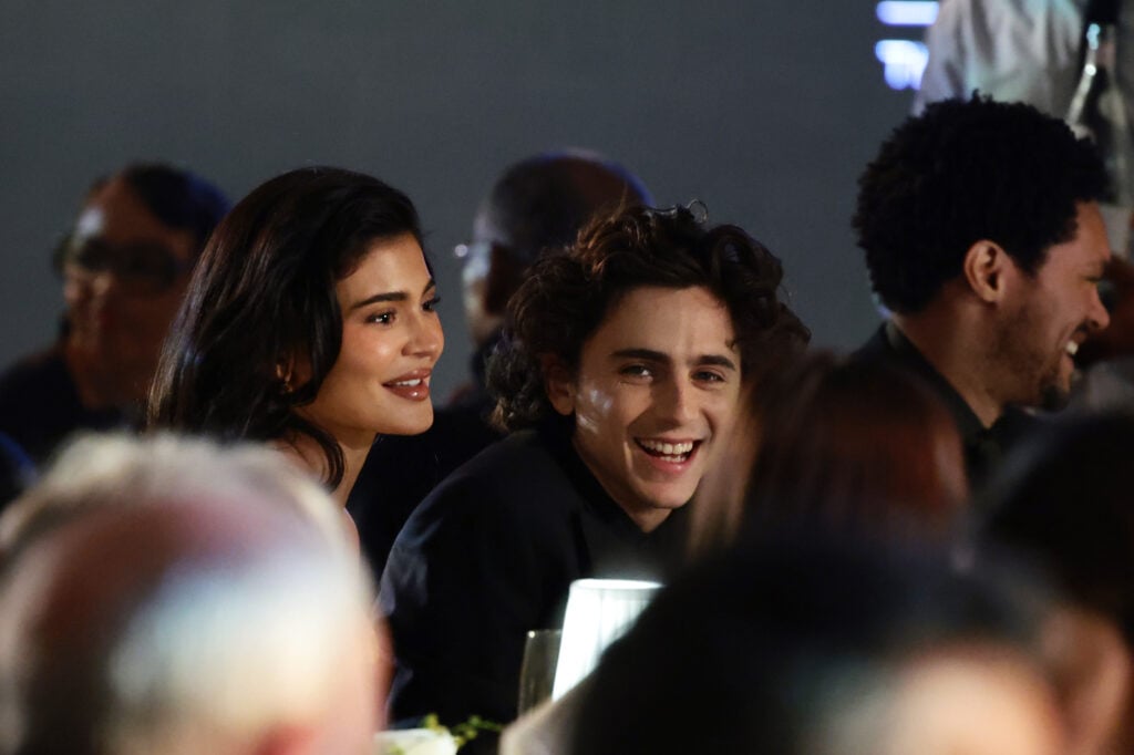 Kylie Jenner and Timothee Chalamet together at an awards show in November 2023.