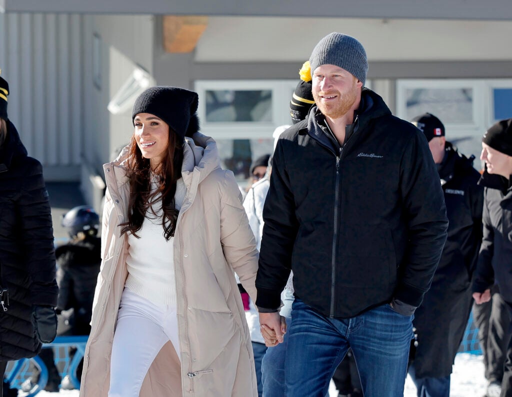 Meghan, Duchess of Sussex and Prince Harry, Duke of Sussex attend Invictus Games Vancouver Whistlers 2025's One Year To Go Winter Training Camp on February 14, 2024 in Whistler, British Columbia.