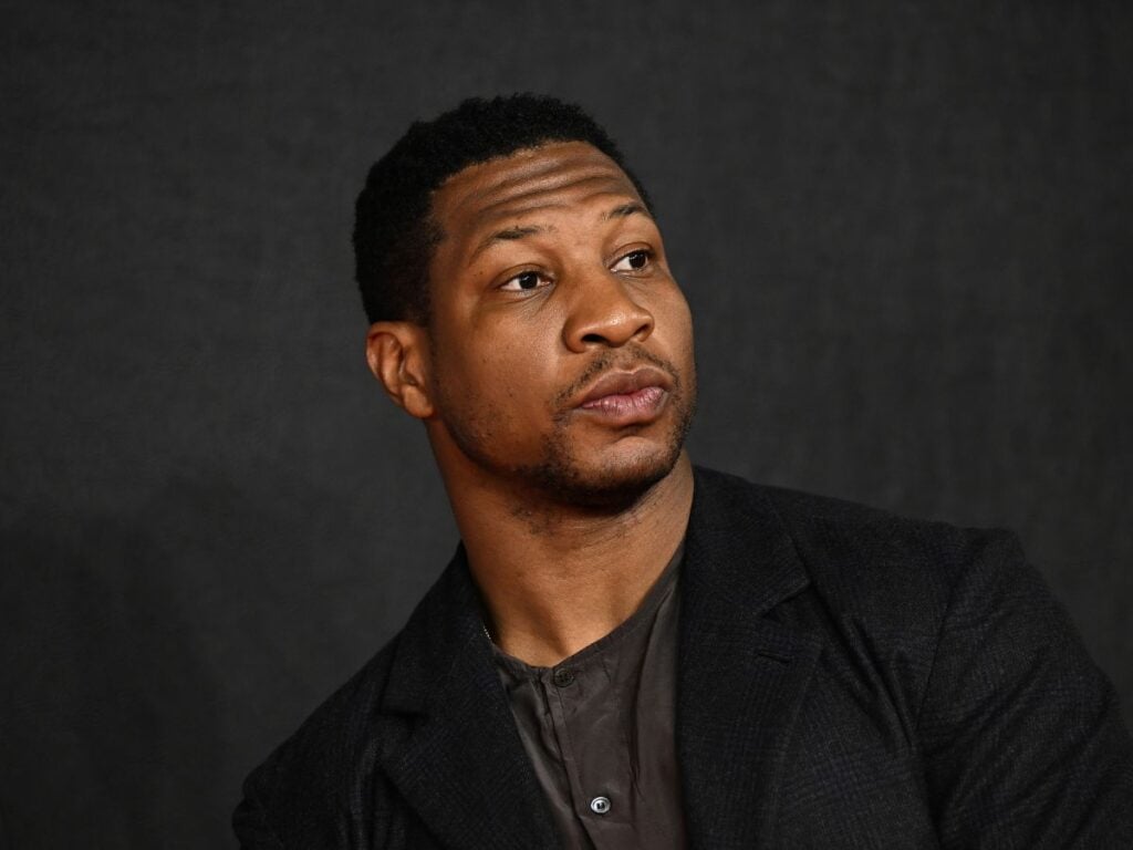 Jonathan Majors cries during first interview after guilty verdict