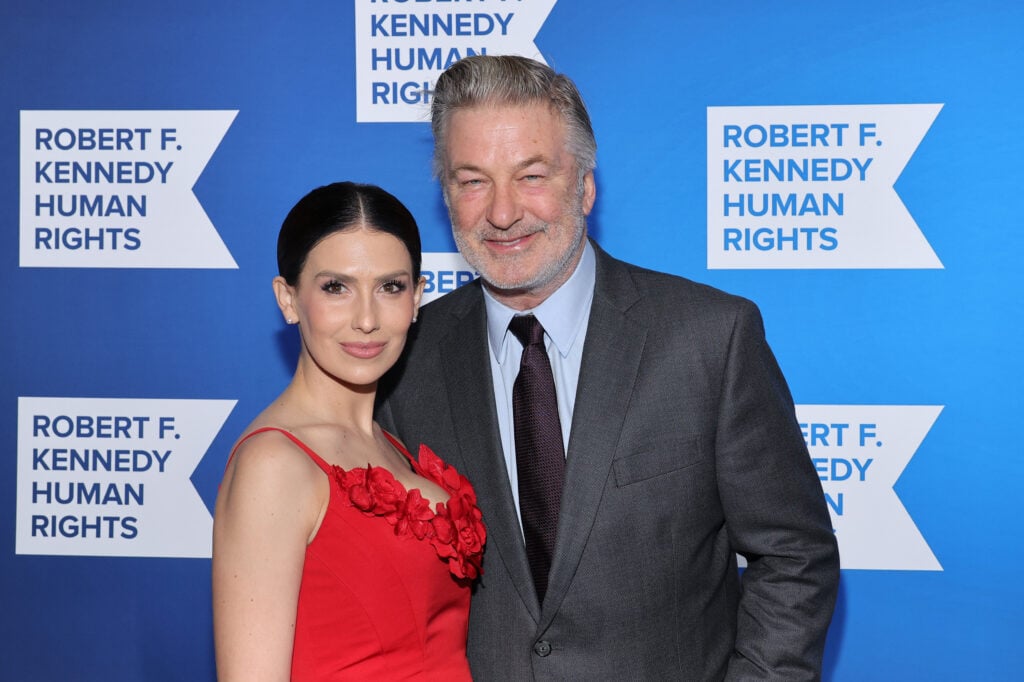 Hilaria Baldwin and Alec Baldwin attend the 2022 Robert F. Kennedy Human Rights Ripple of Hope Gala at New York Hilton on December 06, 2022 in New York City.