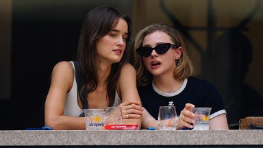 Kate Harrison and Chloe Grace Moretz at the US Open