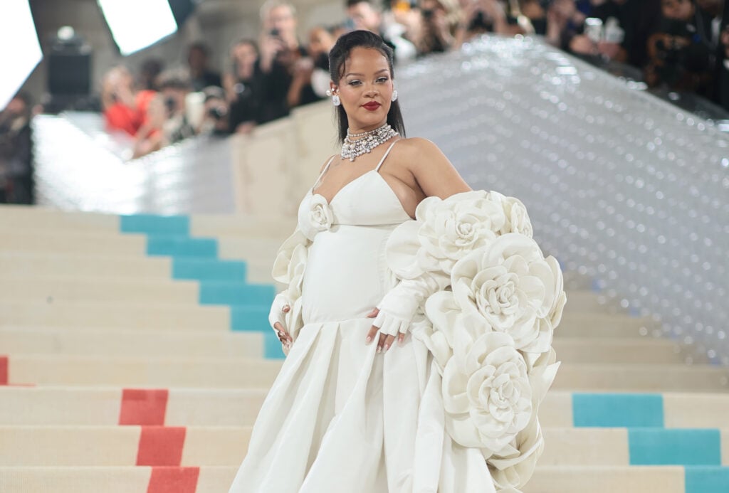 Rihanna attends the Met Gala in 2023.